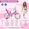 Girls Bike with Basket Doll Seat and Training Wheels Adjustable Pink Bicycle for Kids 3-8